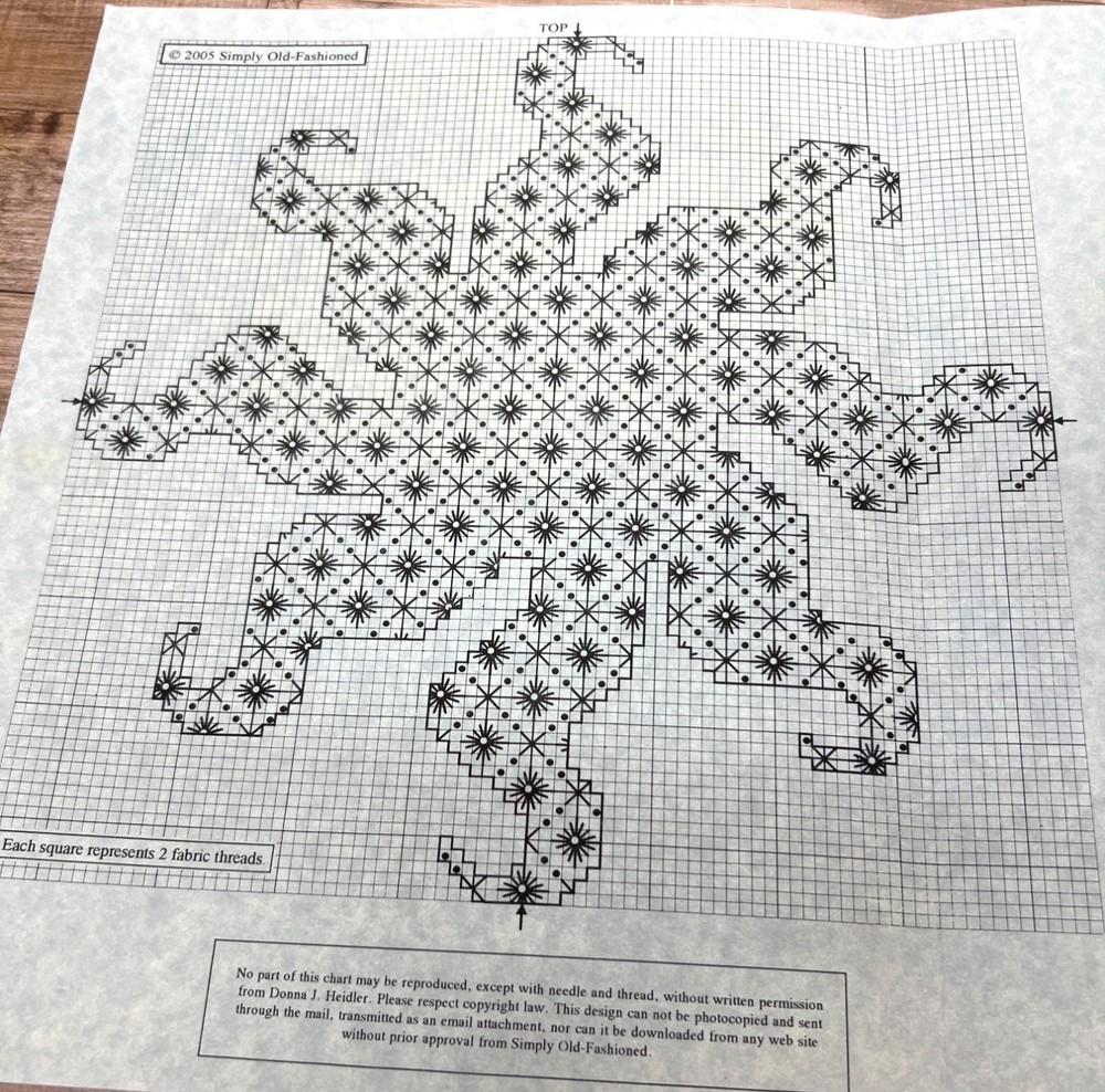 Snowflake Shimmer IX Embroidery Pattern Only Needlework Cross Stitch