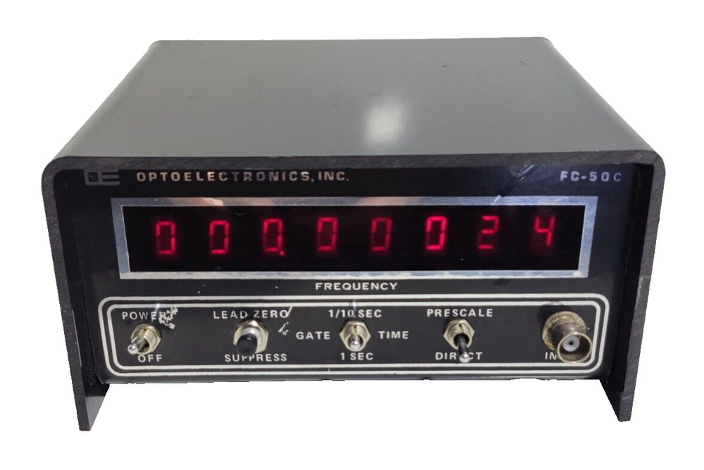 OptoElectronics Model: FC-50C Frequency Counter Used Working