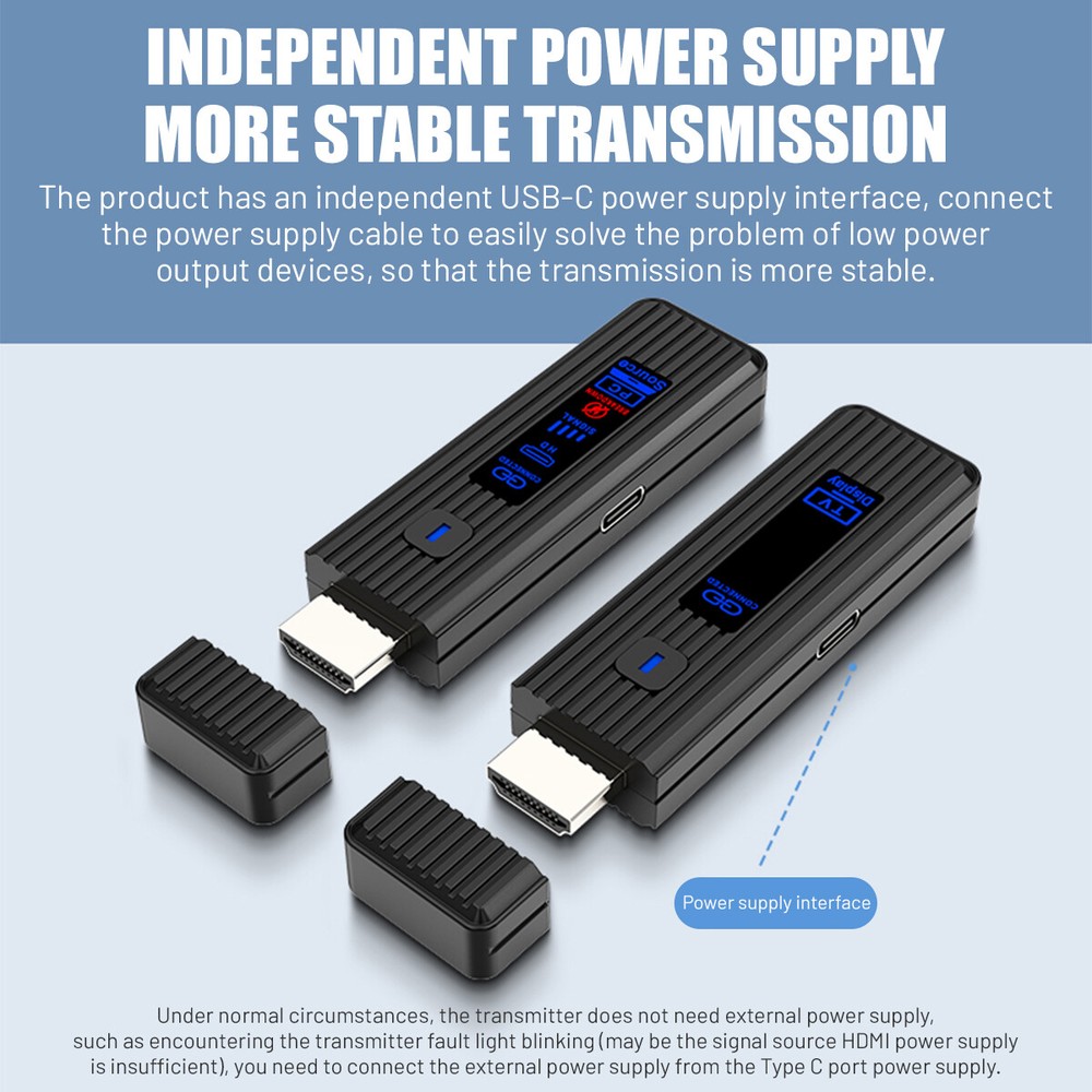 Wireless HDMI Video Transmitter and Receiver PC TV Stick Screen Share Extender