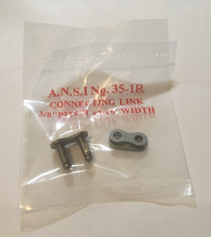 #35-CL CONNECTING LINK ROLLAR CHAIN CONNECTING LINK 3/8" PITCH X 3/16" WIDTH