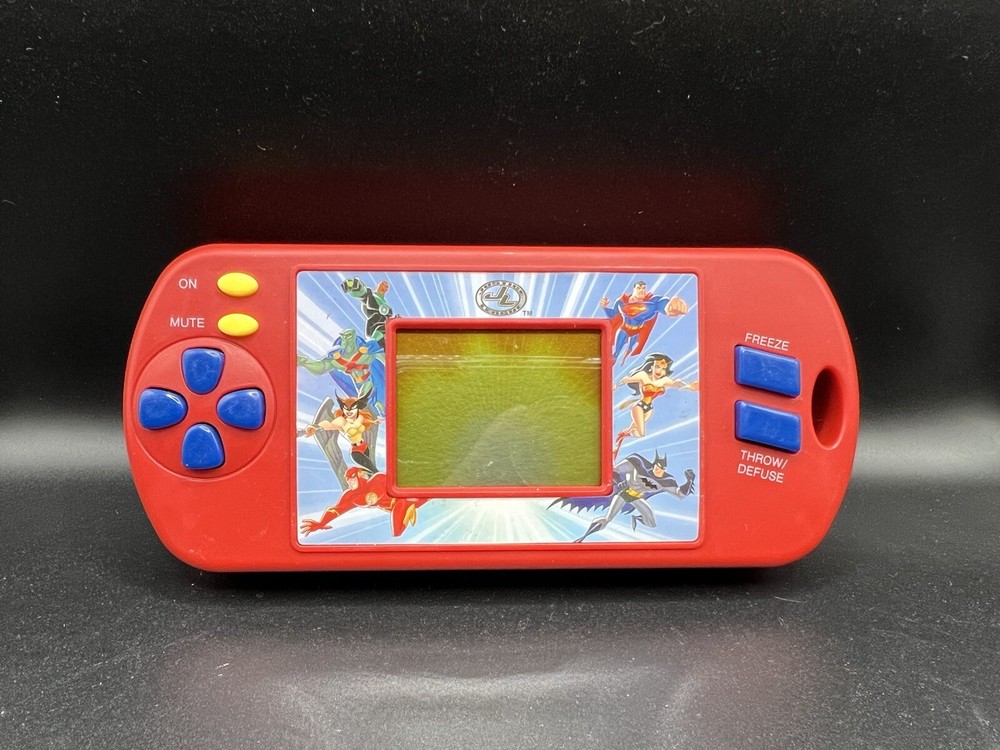 Justice League LCD Handheld Electronic Video Game Techno Source Tested 2005