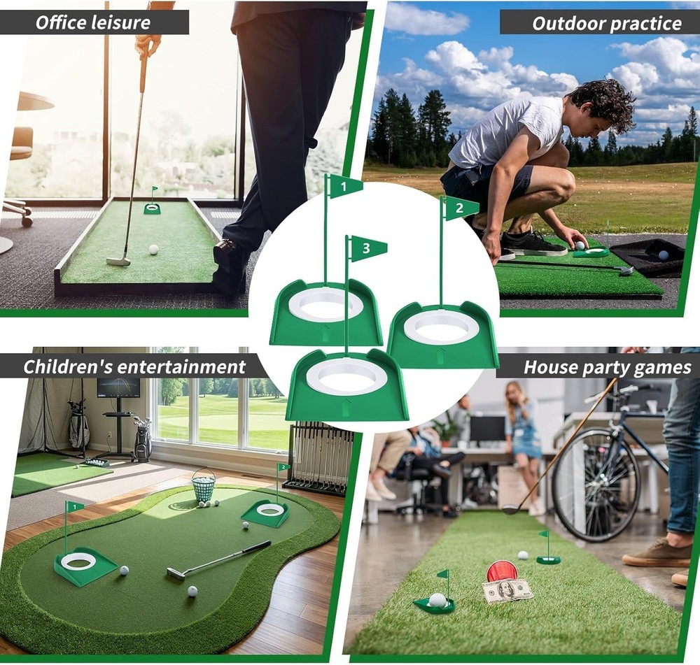 Golf Putting Practice Cup Hole Training Aids Golf Accessories Training Putter...
