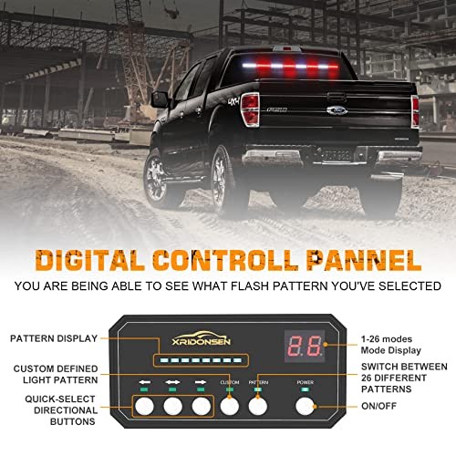 35 inch Traffic Advisor Red White Emergency Light Bar 48 LED Strobe Red/White