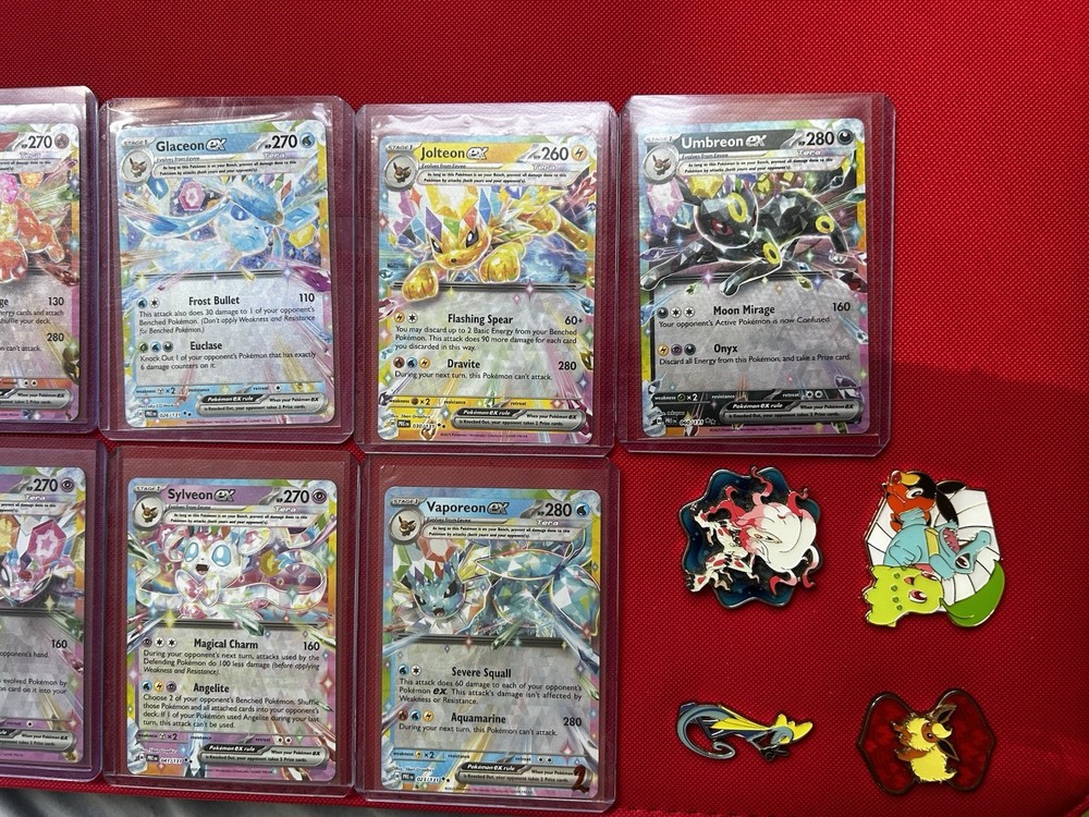 Prismatic Evolutions EX Complete 9 Card Eeveelutions Set