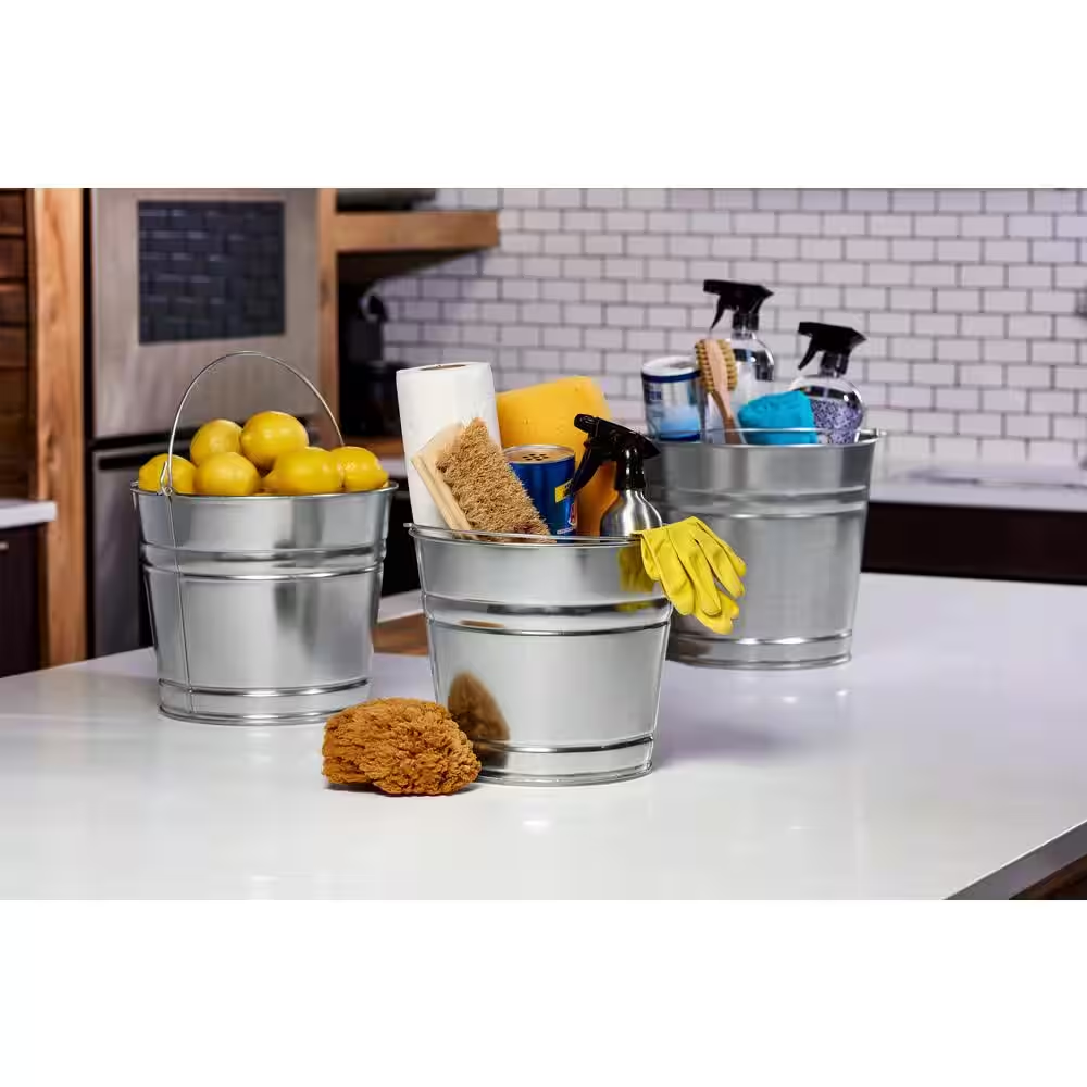 10 Qt. Galvanized Steel Pail: Durable Utility Container