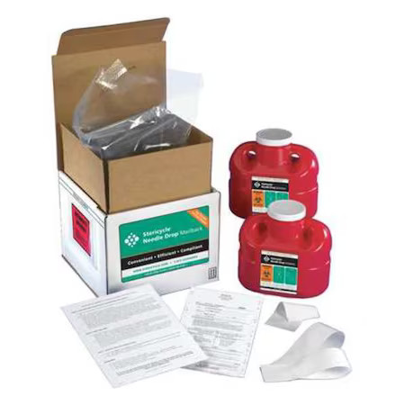 Stericycle 1G2v4 Sharps Mailback System, 1 Gal., Screw Lid