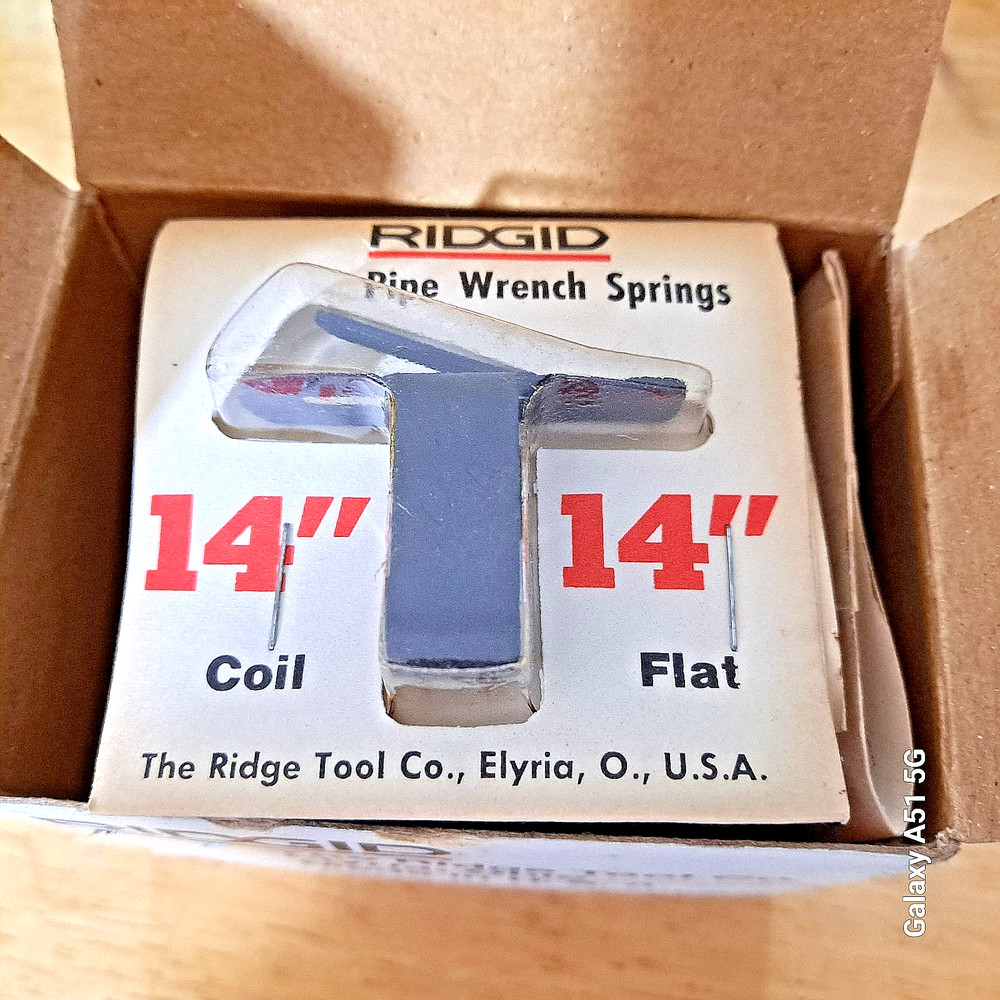 6 RIDGID E-2675 31660 Pipe Wrench Replacement Coil & Flat Spring 14" Wrench