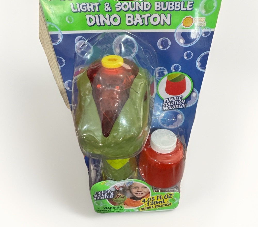 Sunny Days Entertainment Maxx Bubbles Dinosaur Bubble Wand – Light Up Bubble