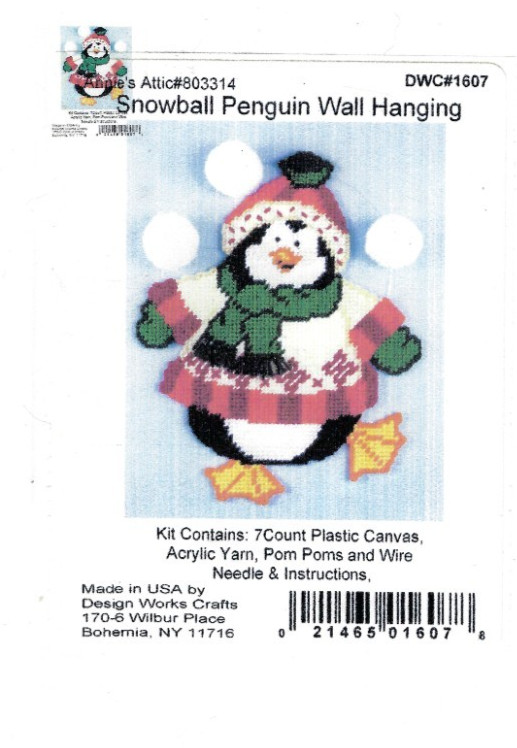 JUGGLER PENGUIN Wall Hanging  plastic canvas  PATTERN (#TF0458)