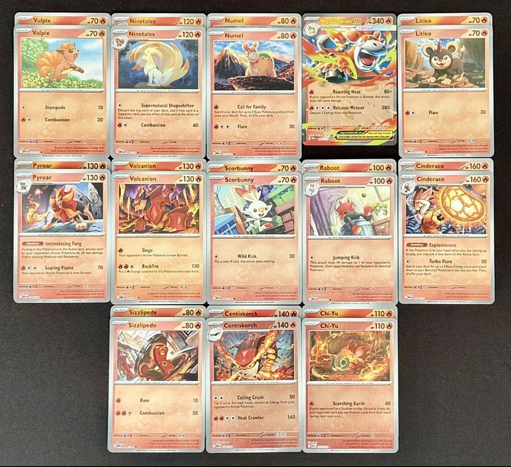 Pokemon Mega Evolution 100% Complete Base Master Set, 262 Cards, C/UC/Holo/RH/EX