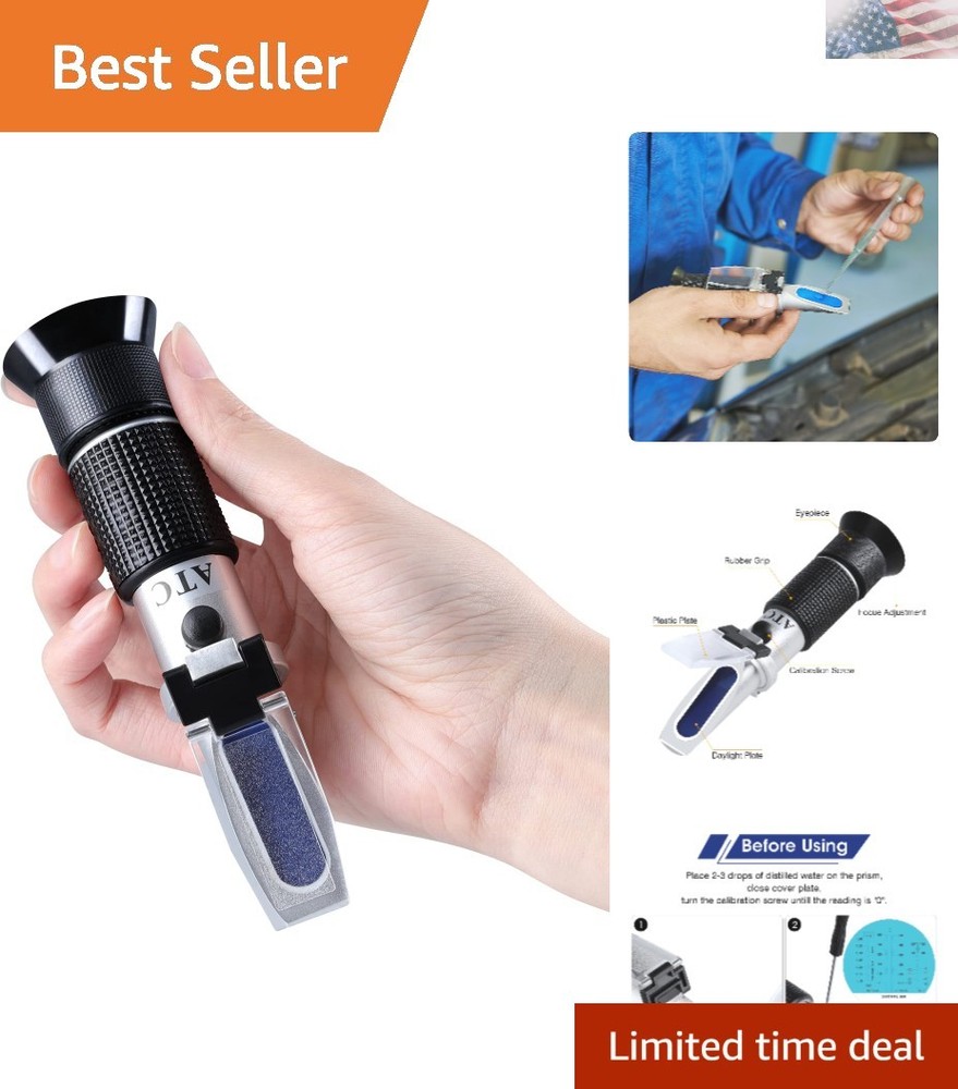 4-in-1 Antifreeze Refractometer with Digital Display for Precise Fluid Testing