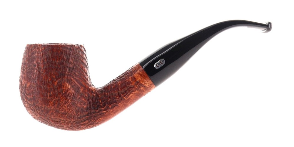 Pipe Chacom Flame Grain 268 brown sandblasted shape half bent apple 9mm