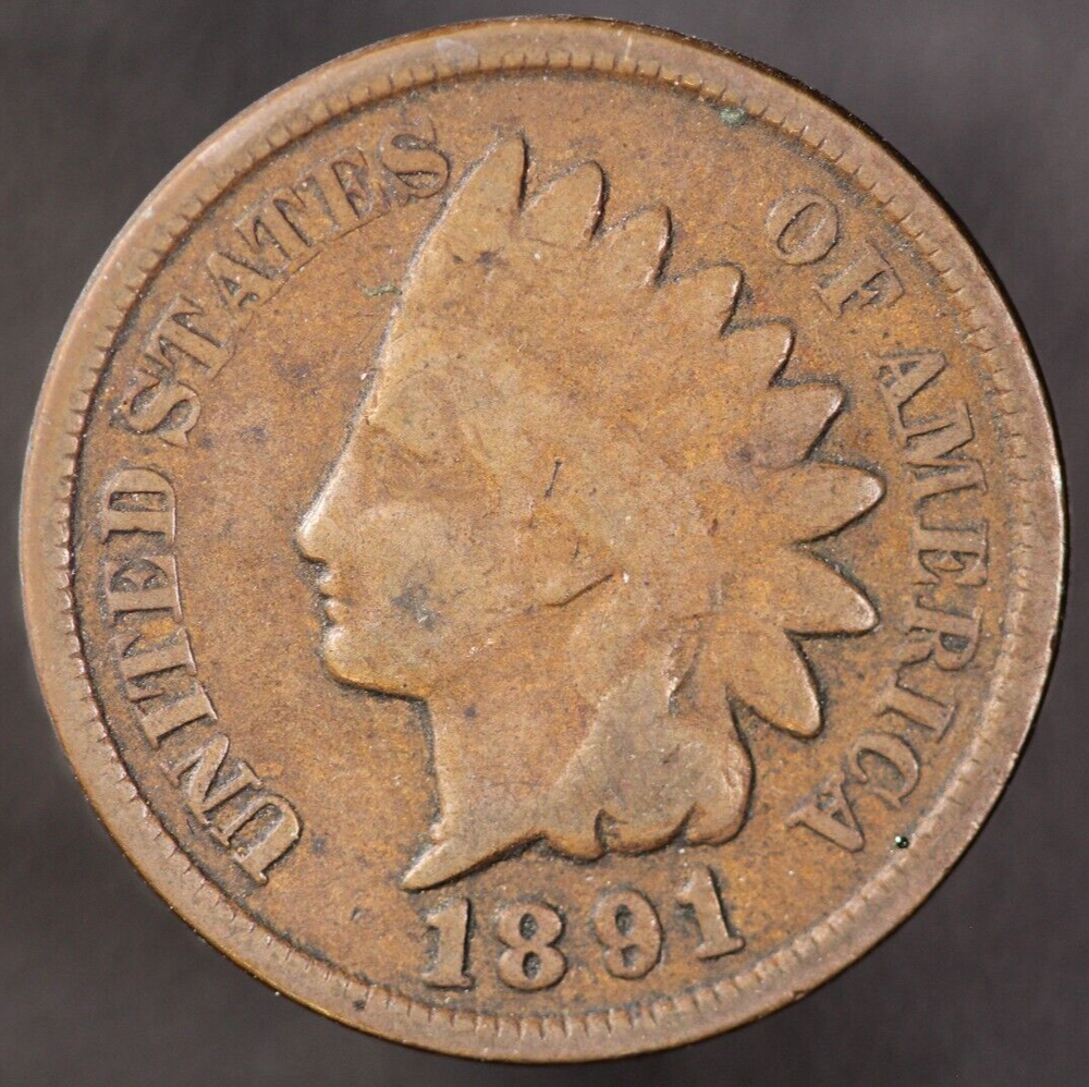 1891 Indian cent fresh from an original collection- LOT AA 8065