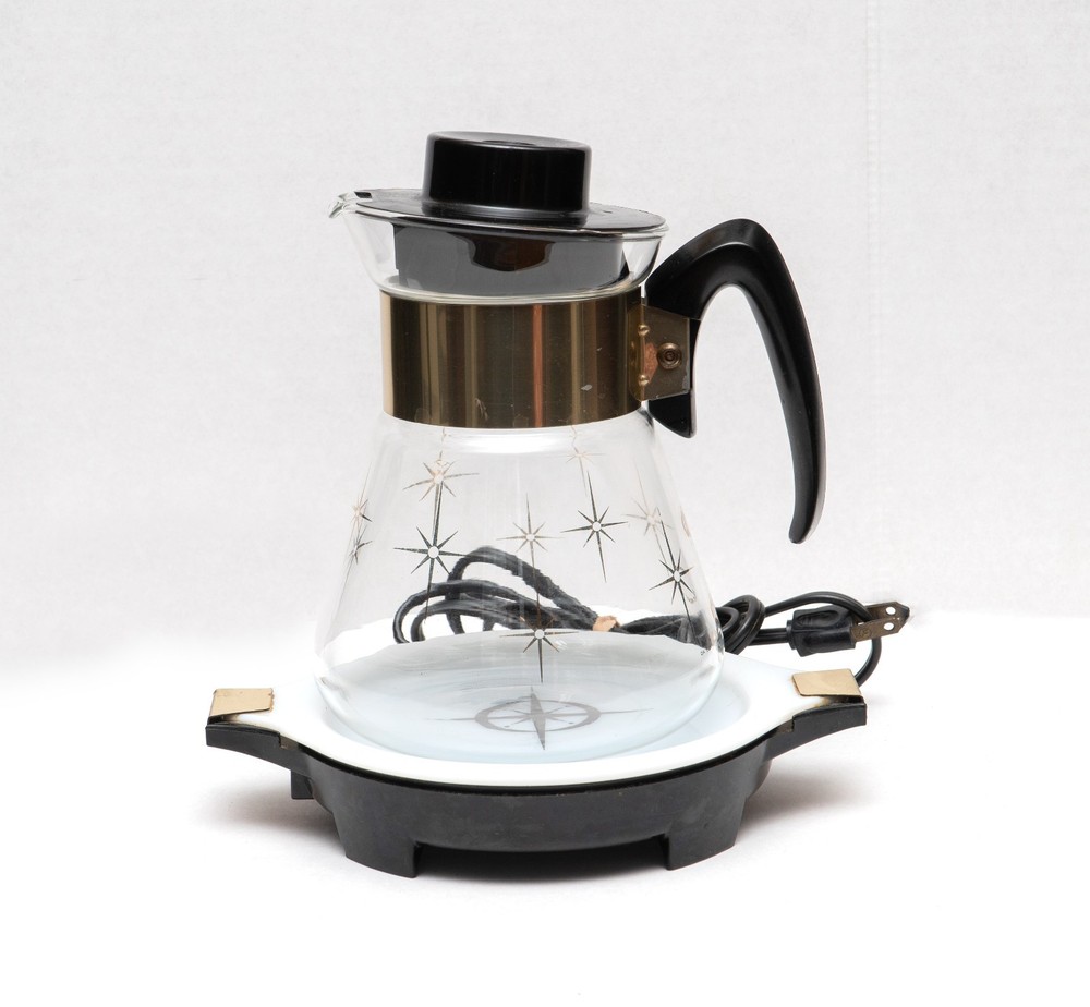 Vintage Tested Working Pyrex Electric Server Hot Plate With Carafe *NOTE
