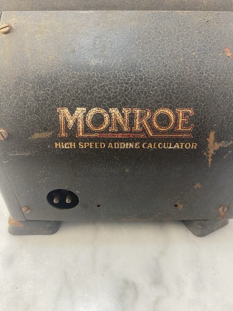 Vintage Monroed Mechanical Calculator High Speed Adding Calculator UNTESTED