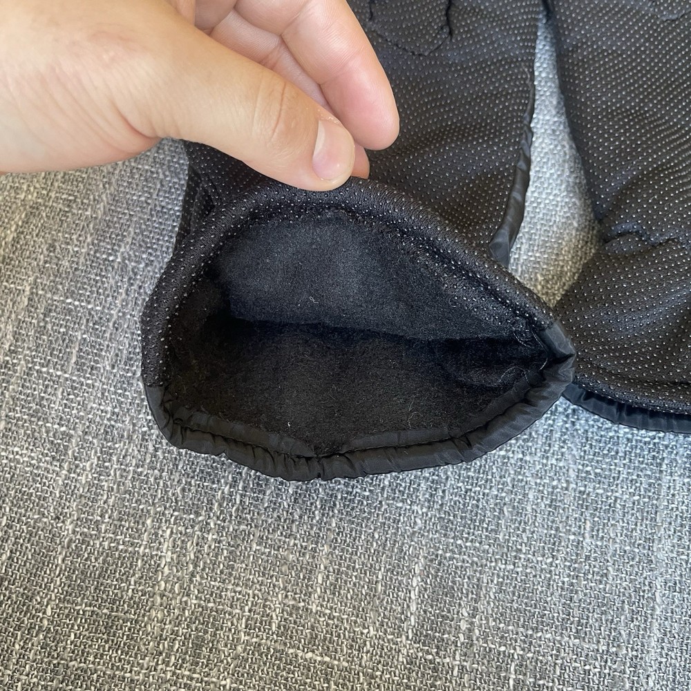 Black Winter Gloves Fleece Lined Size M