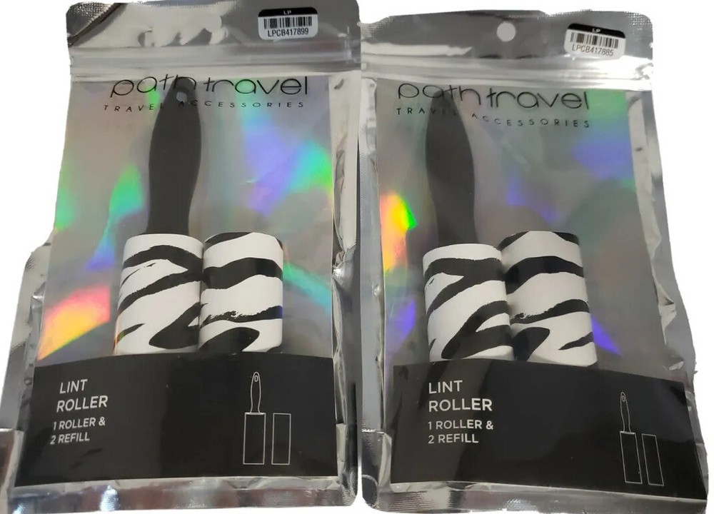 Lint Roller(2 PACKAGES)  Path Travel Lint Roller Pack-zebra. New