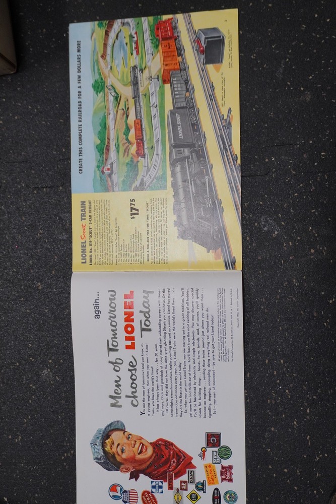 Original Lionel Trains Catalog from 1952