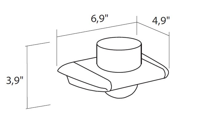 Alada Polished chrome wall toothbrush holder.