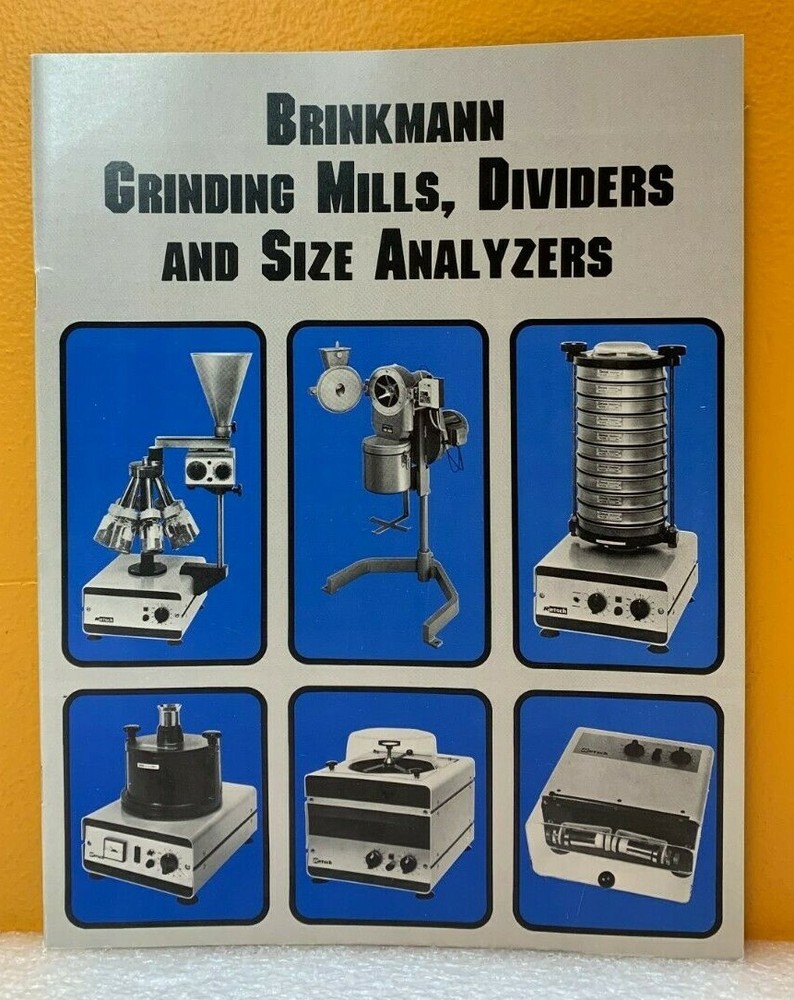Brinkmann Grinding Mills, Dividers & Size Analyzers Catalog.