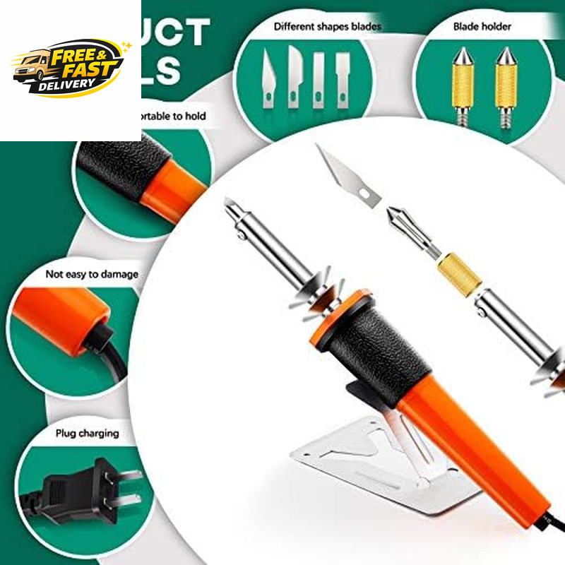 22 Pieces Electric Hot Cutter Tool Kit Include Heated Plastic