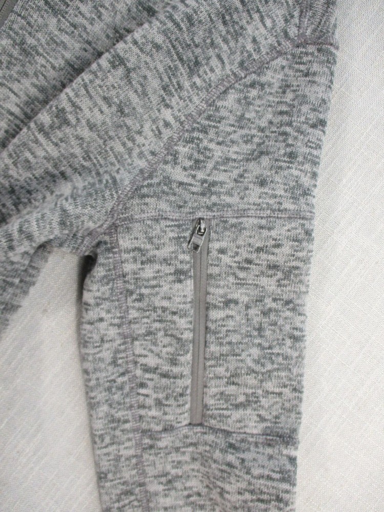 Lands End Grey Quarter-Zip Pullover Sweater Size M 10-12