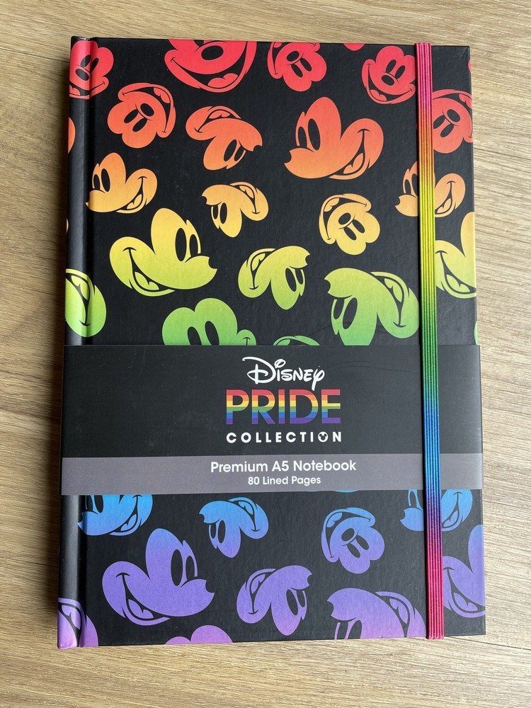 Disney Mickey Mouse Premium Lined A5 Hardback Notebook New Pride Collection
