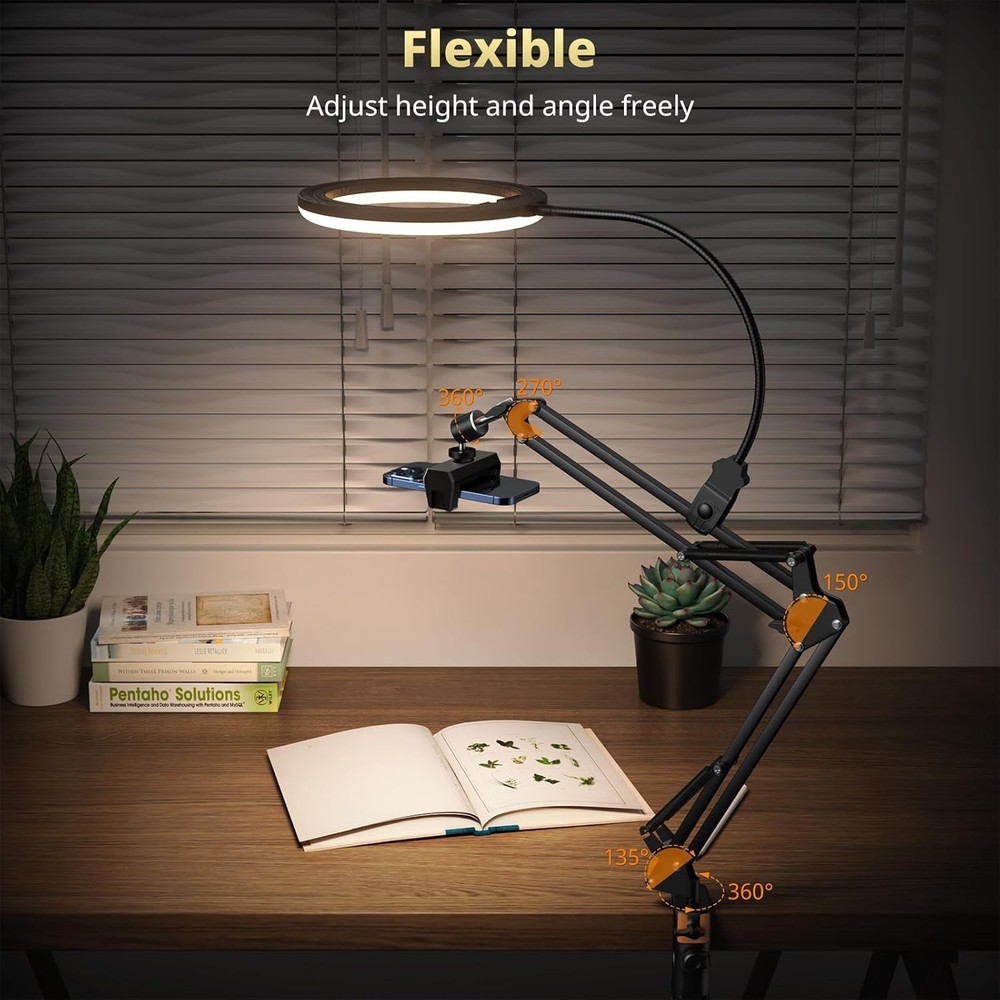 Desk Tripod Ring Light for Video Recording