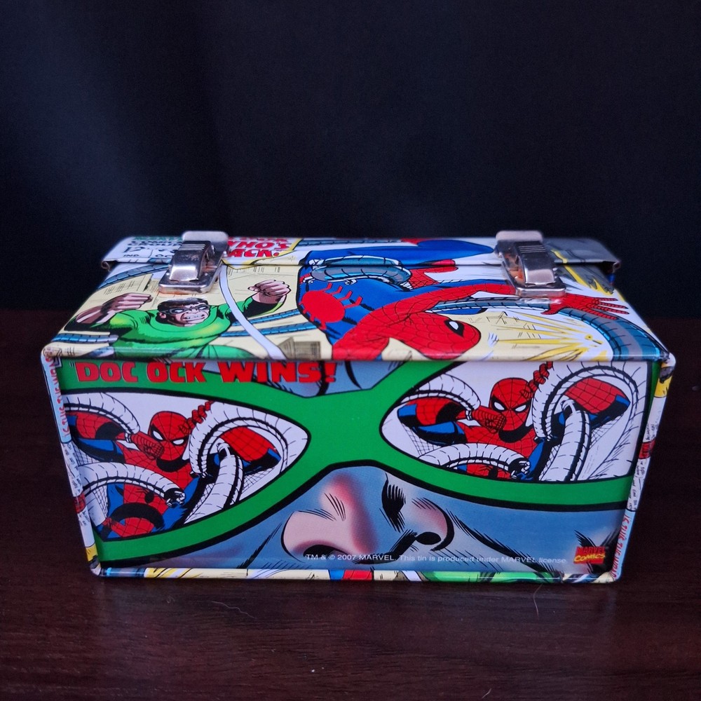 2007 Marvel Comics Amazing Spider-Man vs. Doc-Ock Mini Tin Lunchbox