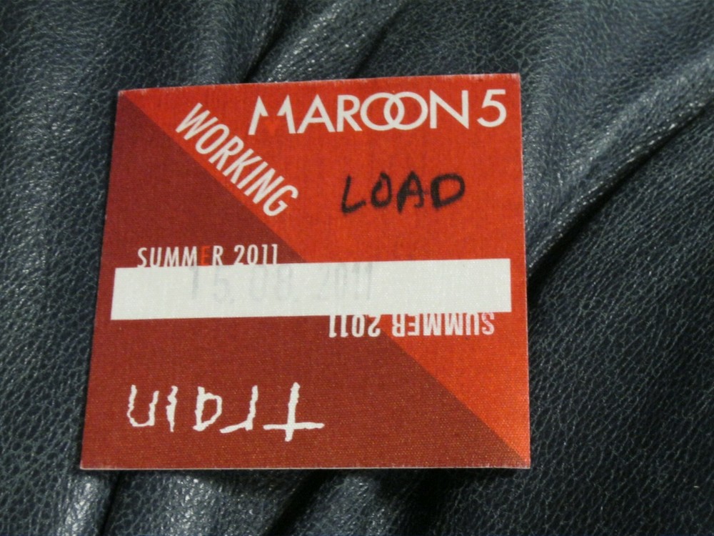 Maroon 5 Train Summer 2011 Working Pass Aug 8, 2011