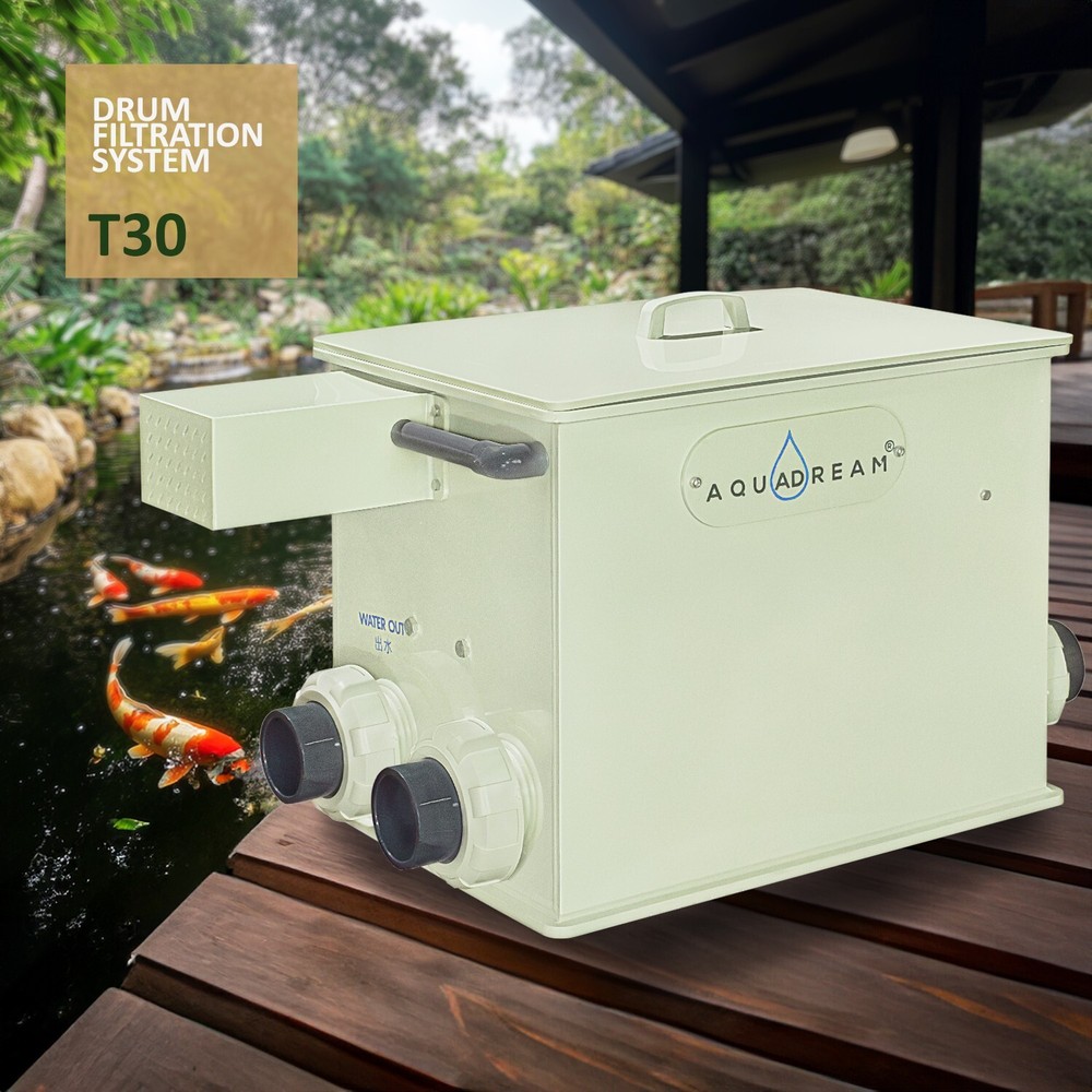 Koi Pond Drum Filtration System 30 Tons 8000 GPH
