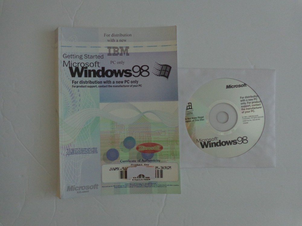 MICROSOFT WINDOWS 98 FIRST EDITION OPERATING SYSTEM (Can Works on any Brand PC)