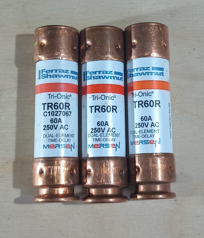 Ferraz Shawmut TR60R fuses, Tri-onic, dual-element