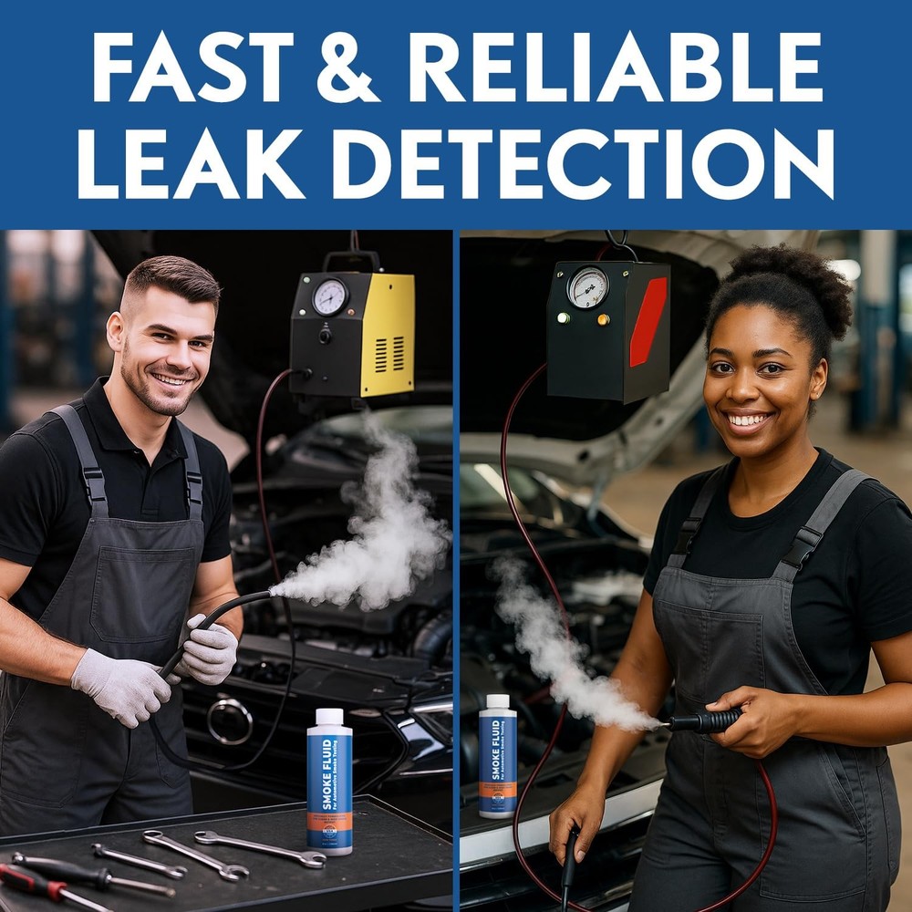 Smoke Fluid Solution for Automotive Machine Testing - [2 2-Pack, Clear