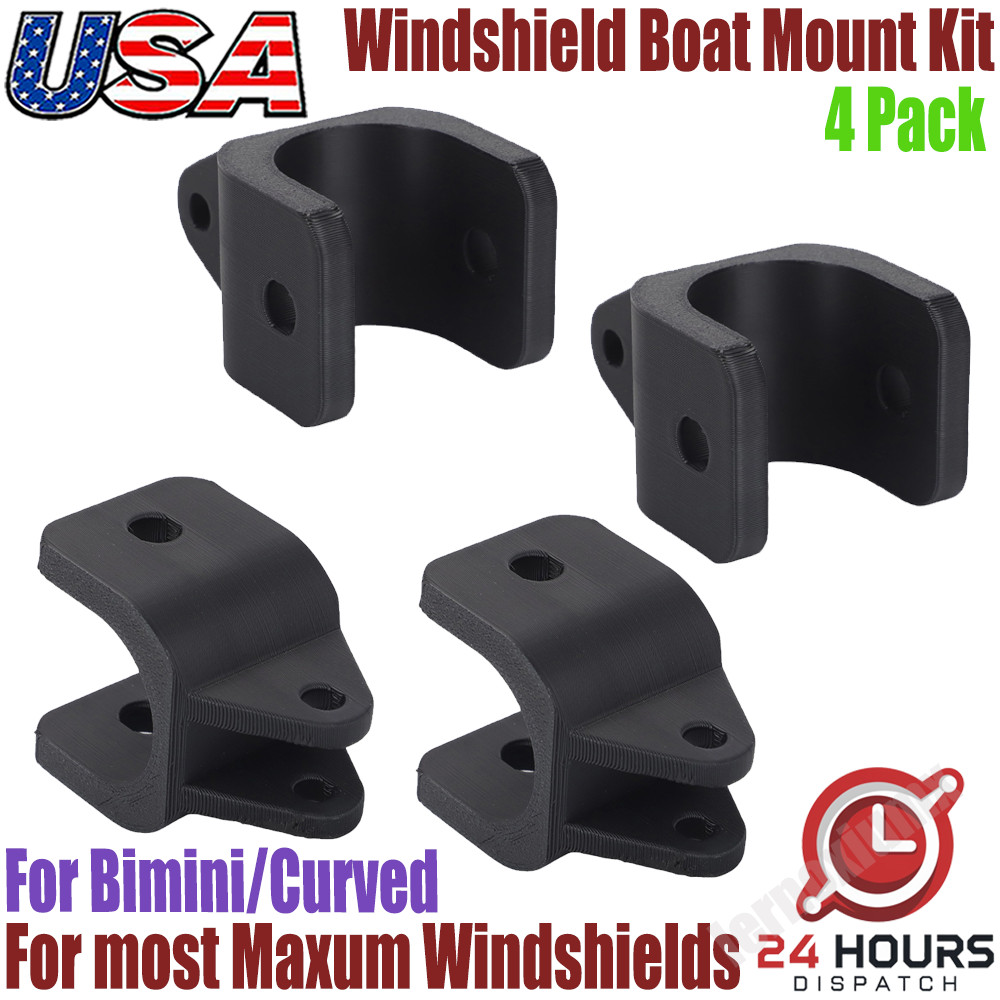 Universal For Most Maxum Windshield Bimini/Curved windshield Boat Mount (4 Pack)