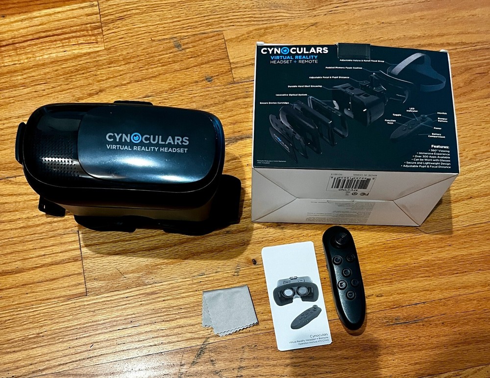 CYNOCULARS VIRTUAL REALITY HEADSET + REMOTE