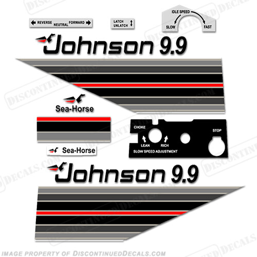 Fits Johnson 1982 9.9hp Decals