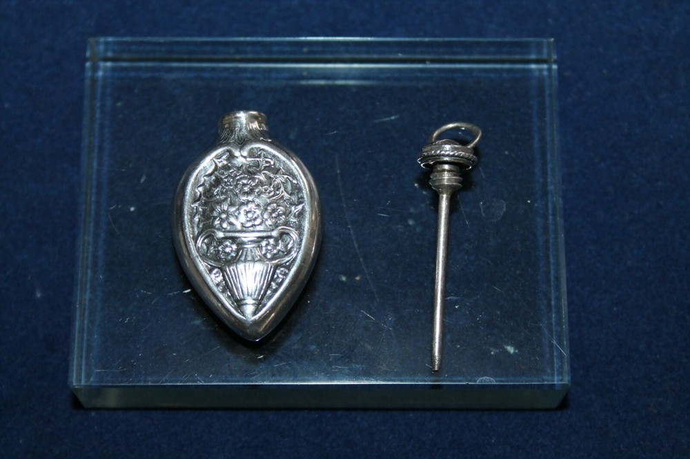 Sterling Silver Perfume Bottle Chatelaine