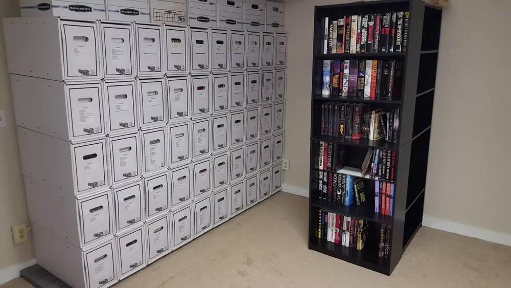 2 Long Comic Book Boxes with Drawer Comic House Storage Box with Dividers 235 CT