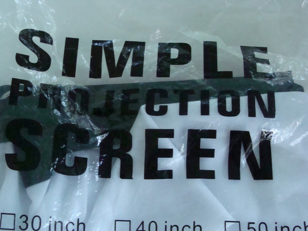 NOS 60-inch Fabric Projector Screen Anti-Reflective Frameless Gain