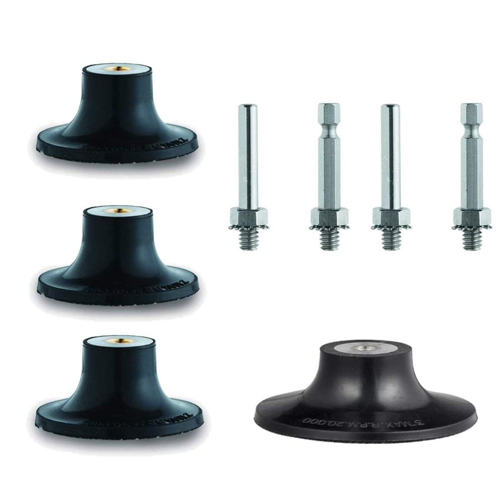 Disc Pad Holder with 1/4" Shanks, 4 Pack