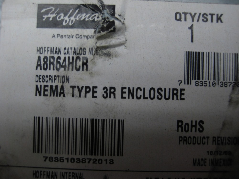 HOFFMAN A8R64HCR ENCLOSURE NSMP