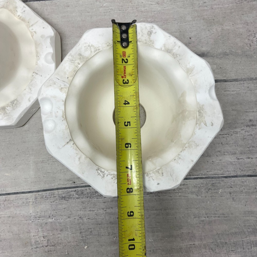 Vintage 1997 Boothe Ceramic Casting Mold LG Scallop Dip Insert Pour Solid #1312