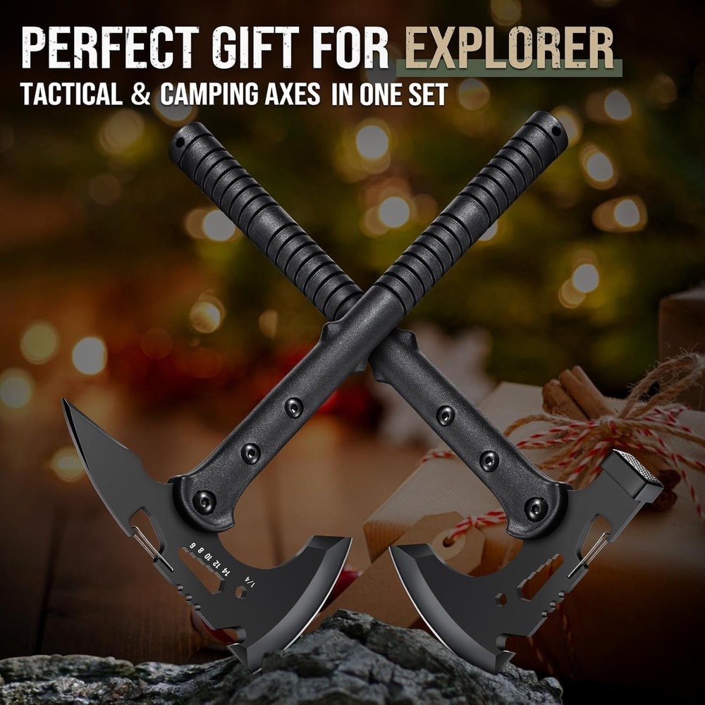 Freelander Tactical Axe 2 Pack, Sharp Tomahawk with Sheath, Portable Tomahawk wi