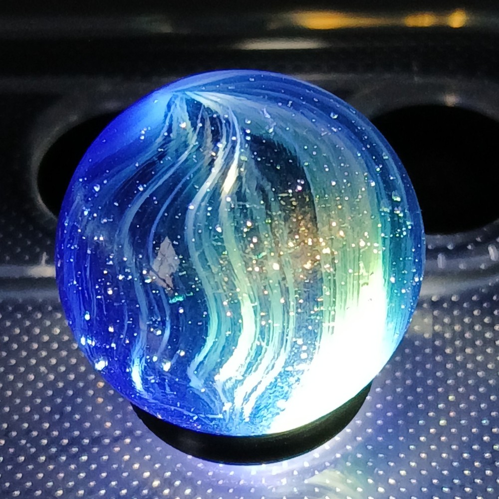 .61" Vintage Vitro Blue Phantom Conqueror Marble #Q98