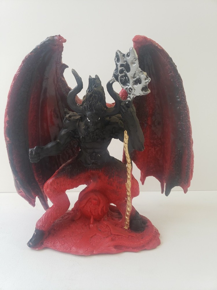 Satan Standing Color Red & Black /Devil / Size 10" X 9" Handmade / Unique Piece