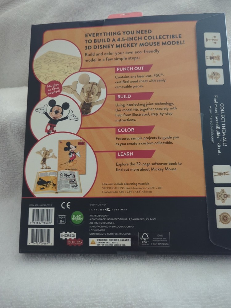 3d Wood Model Mickey Mouse