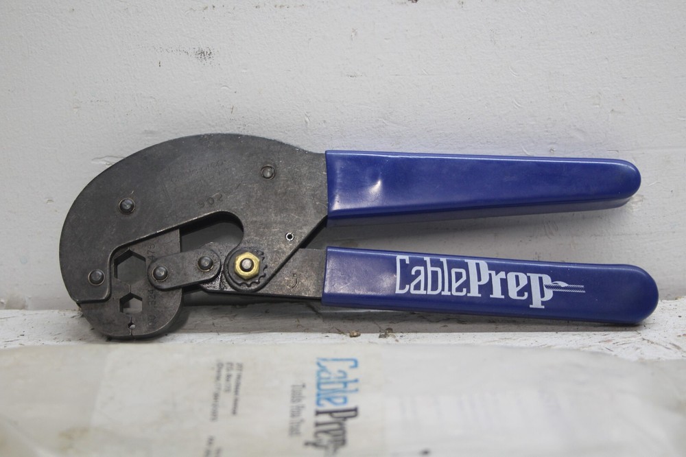 Cable Prep HCT902 Hex Crimp Crimper Tool Dual 3 SIZES Blue