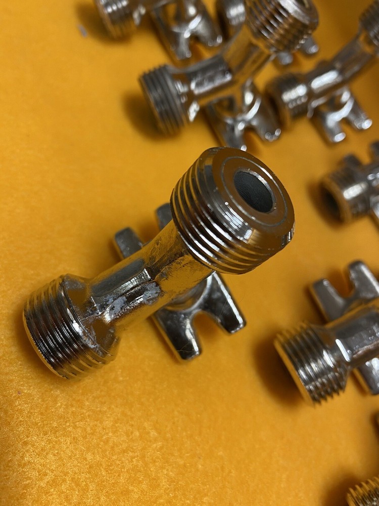 DRAFT BEER LINE WALL or PANEL BRACKET - 3/8" Bore 45 Degree Plated Brass. 1 PC.