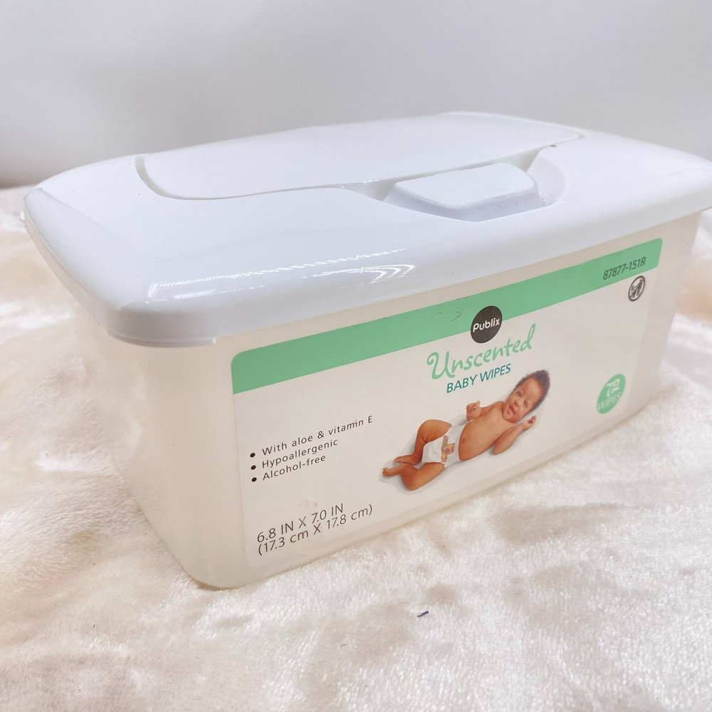 Publix Baby Wipe Container Plastic Full Size Pop Up Refillable Empty
